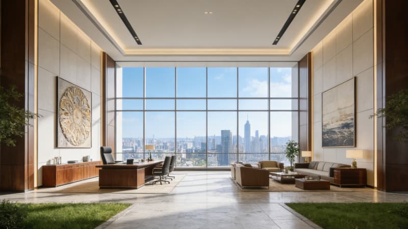 合肥3000平企業(yè)辦公室設(shè)計方案，現(xiàn)代簡約高端辦公空間定制